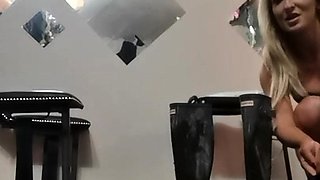 Cute amateur blonde teen Nishe pussy fucked in the car