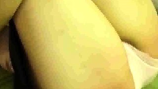 Nasty caning of Abigail's ass and twat