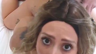 Mexicana blowjob with her big boobs