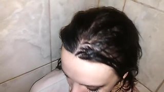 Toilet Slut Being Facefucked