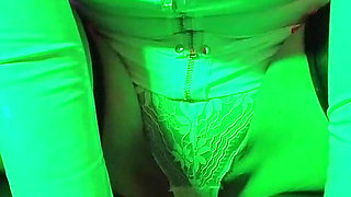 Dominatrix Eva Latex Solo Facesitting Femdom Panties Big Ass MILF BDSM Fetish Hot Heels Gonzo White Pvc Dress