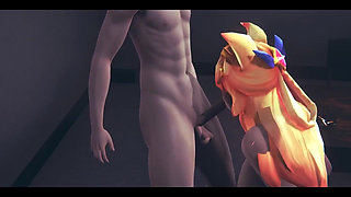 Lol Hentai - Ahri Star Guardian Blowjob - Japanese Asian Manga Anime Film Game Porn
