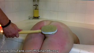 Soapy Redhead Gets Ass Spanked & Fingered In Bath *real Amatuer