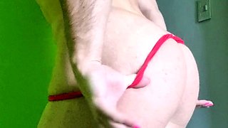 Amateur striptease and Solo masturbation