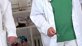 Two Old Doctors Finger a Naked Teen Bella Angel During Her Gyno Exam