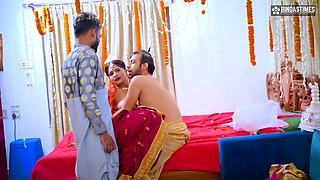 Desi Busty New Bride Fucked by Her Ex-boyfriend in Front of Her Husband