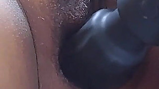 I Put Her Magic Wand on Her Bush to Wet Her Pussy