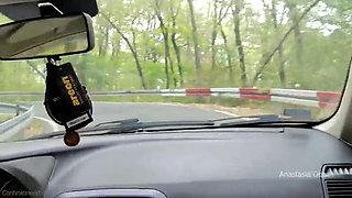 Office Lunch Break Car Blowjob with Anastasia Ocean - Public Park Handjob Fetish