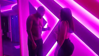 The curvy Mexican woman Verito Aguas gets pounded by a big black cock BBC in a bareback interracial anal sex scene