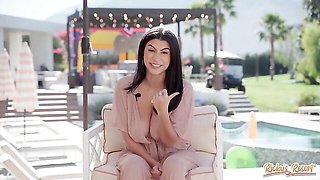 Busty pigtailed hottie Roxie Sinner is enjoying interracial penetration