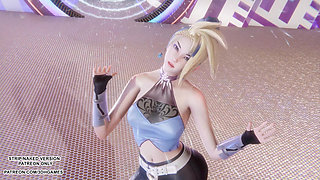 MMD  Aespa - Drama - Akali Sexy Kpop Dance League of Legends Hentai Uncensored 4K 60FPS