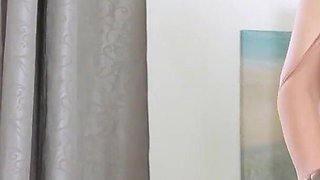 Brunette MILF Liza Wears Tan Coloured Pantyhose and Can't Stop Rubbing Her Mature Pussy