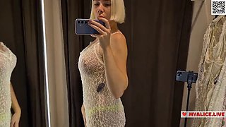 Play with me in the mall fitting room. Seduction in a dressing room. Try on haul