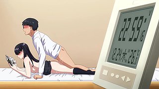 Black-Haired Anime Babe in Uniform Enjoys Hard Fucking and Ahegao Face