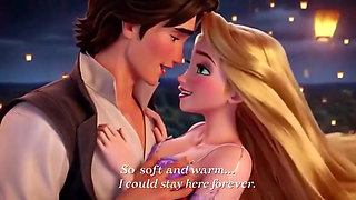 RAPUNZEL & FLYNN RIDER LANTERN TOWER PASSION - Romantic 3D Anime