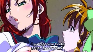 Horny anime lesbian teens skip class to lick pussy