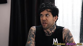Big tit punk sucking dick