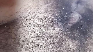 Fingering my hairy pussy with orgasm