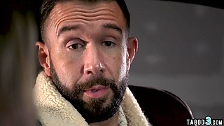 Hairy brunette hottie begging for anal