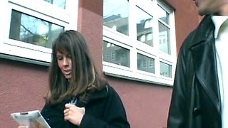 Classy German Teen in Pantyhose Picked up and Fucked