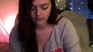 Shy brunette homemade amateur webcam teen
