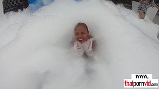 Petite amateur porn Thai teenager dildoed herself