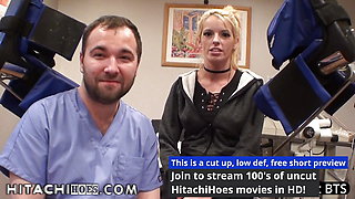 Freshman Bella Ink Gets Hitachi Magic Wand Orgasms By Doctor Tampa During Physical 4 College At HitachiHoesCom