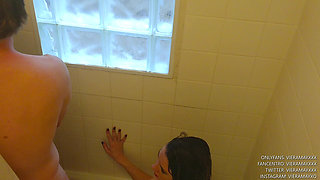 Customer Pulls Me in the Shower to Fuck
