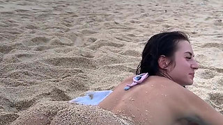 Erotic Ass Massage on the Beach, Naughty Fun in the Ocean