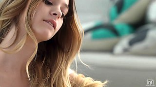 Amazing busty blonde teen getting her pussy licked