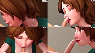 Hot Animated MILF Sex with Akashamunir - Home Fuck in 3D Animation