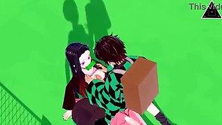 Blowjob Session with Tanjiro & Petite Nezuko from Demon Slayer: Uncensored Hentai Anime