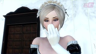 Super-naughty t-girl COUGAR likes to be conformed. 2 SlaveBoys and a maid fulfill all the lewd caprices of the domina - THREE DIMENSIONAL Authoritative Futa on Femboys