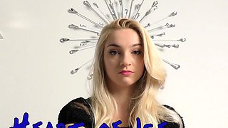 Tattooed busty brunette with foot fetish does hot footjob