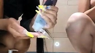 Webcam fun mature brunette with toys cum on cam