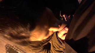 Darkhaired beauty shares intense public anal with passionate heat