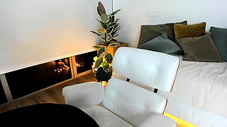 Classy blonde enjoys foot fetish
