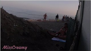 Flashing My Cock In Front Of My Stepdaughter In A Public Beach And She Helps Me Cumshot 2