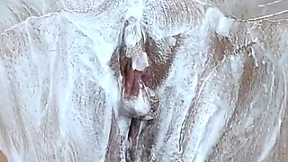 Shaving a Pussy with a Trimmer and a Razor! Closeup!