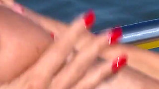 Boat Threesome Blonde Babes Suck and Fuck Outdoor