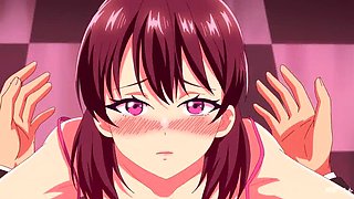 Harder Hentai Sex - Anime Girl Ahegao Cumshot on Big Tits