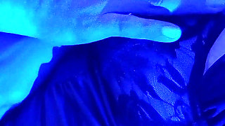 Hot Latina MILF Under Blue Light Gets Oral Sex, Dildo Masturbation and Juicy Fluids with Orgasms