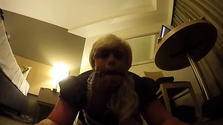 Thick CD Maid Pleases in Amateur Blowjob Video