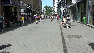 Amateur teen Jenny Dark fucked in public