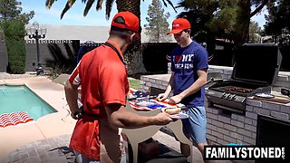 The boys creamy fireworks for Penelope Kay