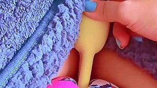 Tiny Latina College Girl's First Vibrator Experience