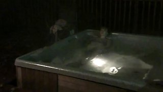 Natalia: Diapered in Hot Tub