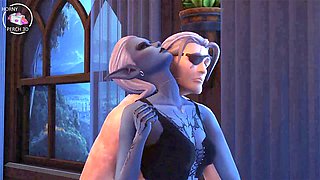 Rule34, softcore, hot kissing