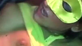 Masked Blonde Squirts Wildly From Deep Fingering Explosion
