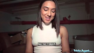 Beautiful Brunette Biology Student Cums Over a Stranger Cock